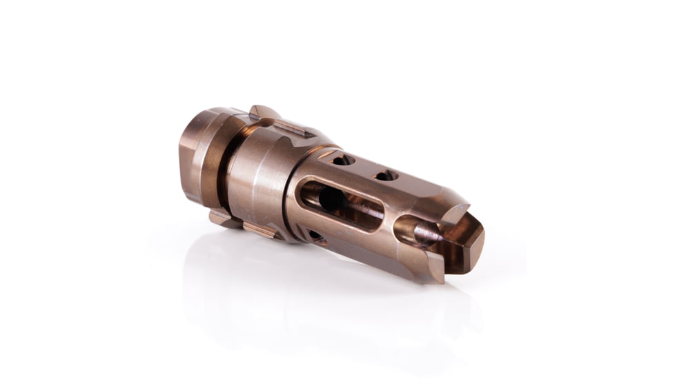 Blackout Defense 5/8-24 Keymo Hybrid Muzzle Device, H900, Bronze, MUZZLE-5/8-KEYMO-HYB-H900