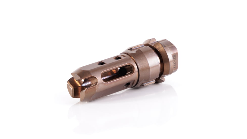 Blackout Defense 5/8-24 Keymo Hybrid Muzzle Device, H900, Bronze, MUZZLE-5/8-KEYMO-HYB-H900