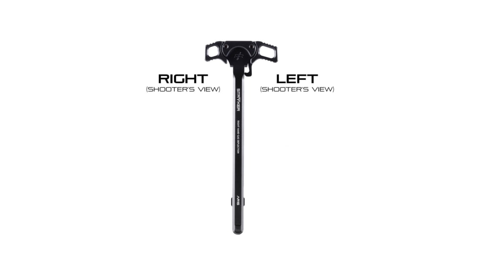 Blackout Defense Stryker Ambi Gas-Deflecting Charging Handle, Right-Hand Deflection, Compact Lever, Black, Black, CHG15RIGHTCMTBLK
