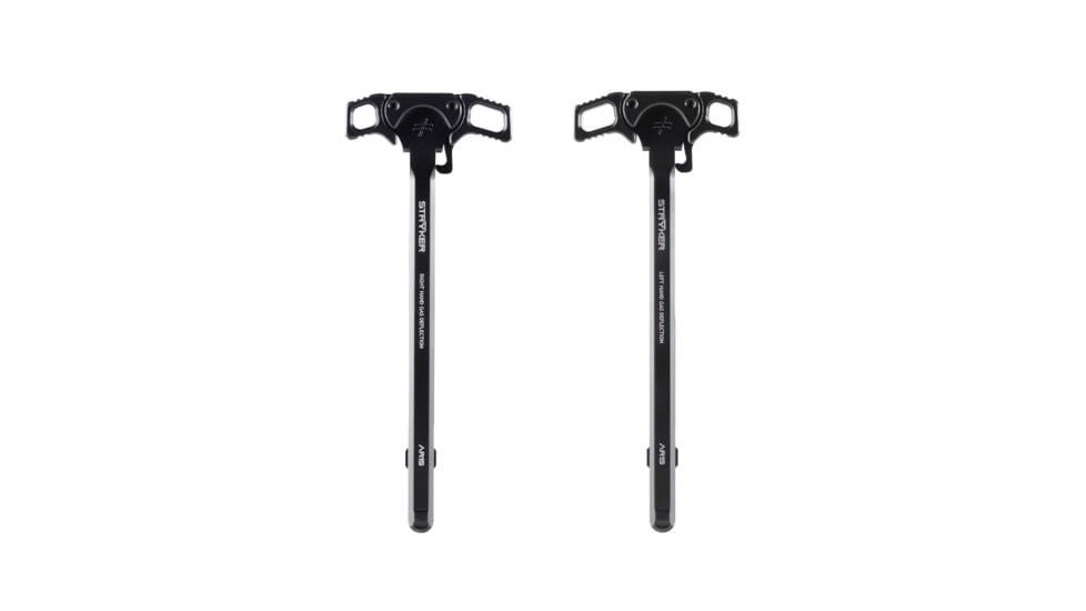 Blackout Defense Stryker Ambi Gas-Deflecting Charging Handle, Right-Hand Deflection, Compact Lever, Black, Black, CHG15RIGHTCMTBLK