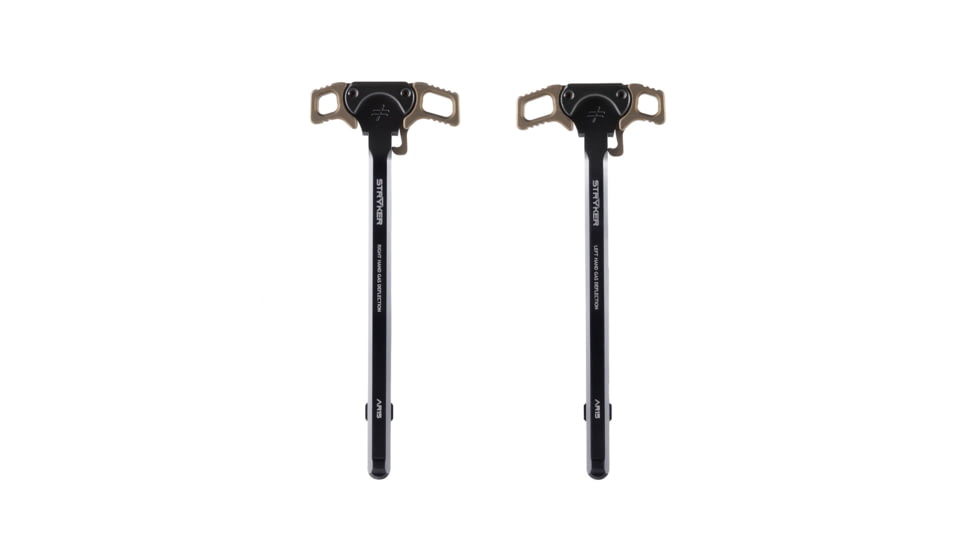 Blackout Defense Stryker Ambi Gas-Deflecting Charging Handle, Right-Hand Deflection, Compact Lever, Burnt Bronze, Burnt Bronze, CHG15RIGHTCMTBB