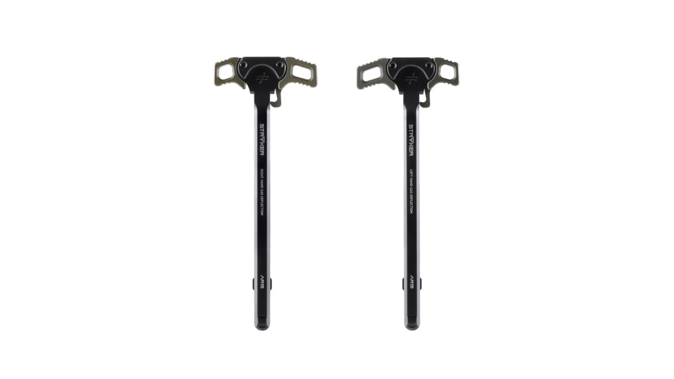 Blackout Defense Stryker Ambi Gas-Deflecting Charging Handle, Left-Hand Deflection, Standard Lever, Green, Green, CHG15LFSTNDARDGRN