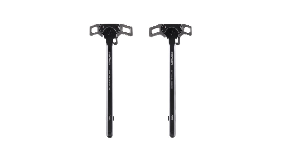 Blackout Defense Stryker Ambi Gas-Deflecting Charging Handle, Right-Hand Deflection, Standand Lever, Grey, Grey, CHG15RIGHTSTANDARDGRY