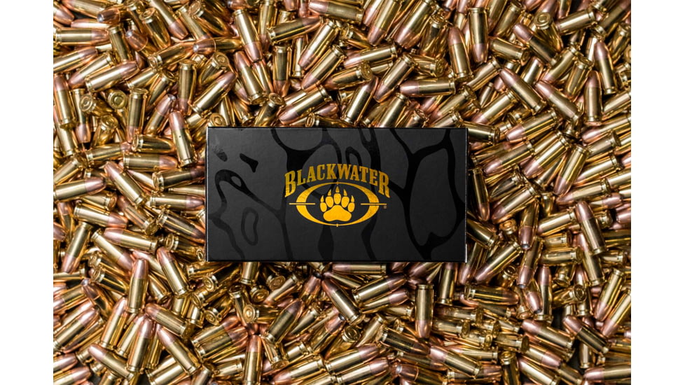 Blackwater Ammunition Defense Grade 9mm 9mm 115 Grain Jacketed Hollow Point Brass Cased Centerfire Pistol Ammo, 20 Round, BWA-5007