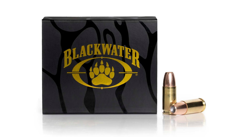Blackwater Ammunition Defense Grade 9mm 9mm 115 Grain Jacketed Hollow Point Brass Cased Centerfire Pistol Ammo, 20 Round, BWA-5007