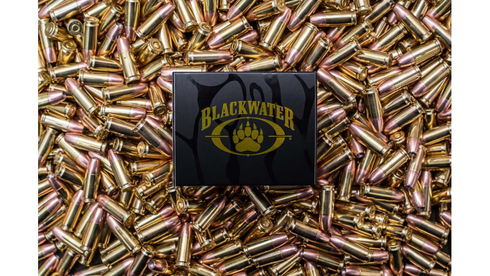 Blackwater Ammunition Defense Grade 9mm 9mm 115 Grain Jacketed Hollow Point Brass Cased Centerfire Pistol Ammo, 20 Round, BWA-5007