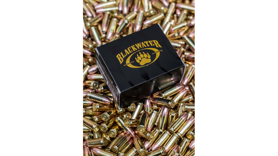 Blackwater Ammunition Defense Grade 9mm 9mm 115 Grain Jacketed Hollow Point Brass Cased Centerfire Pistol Ammo, 20 Round, BWA-5007