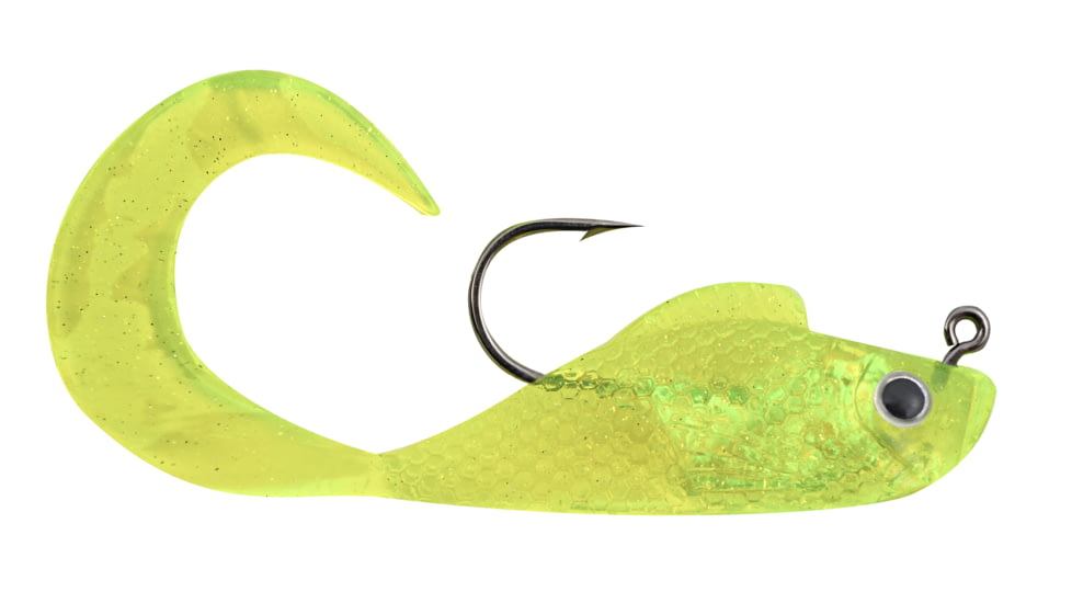 Blaze Fishing Gear Rigged Grub Grub, 5, 3in, Chartreuse/Silver, RCM3-CS