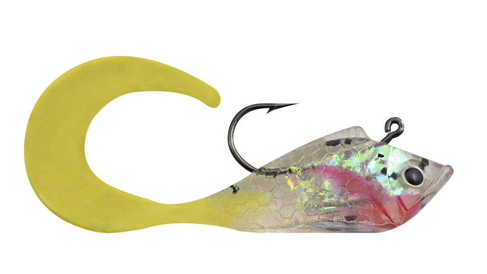 Blaze Fishing Gear Rigged Grub Grub, 5, 3in, Chartreuse/Sparkle, RCM3-31