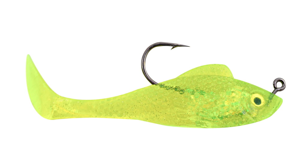 Blaze Fishing Gear Rigged Shad Shad, 5, 2in, Chartreuse/Silver, RSB2-C2
