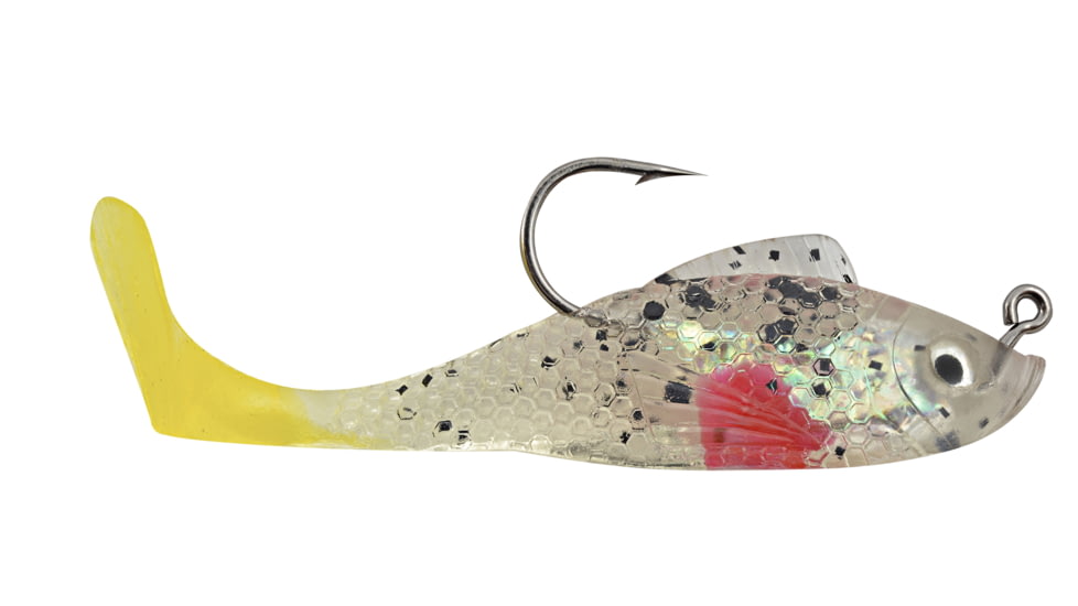 Blaze Fishing Gear Rigged Shad Shad, 5, 3in, Chartreuse/Sparkle, RSB3-31