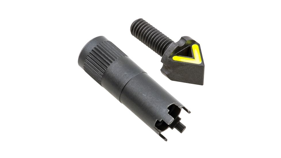 Blitzkrieg Components AR-15 Chevron Front Sight Post, w/ Tool, Luminescent Green, ARCFS08LGT