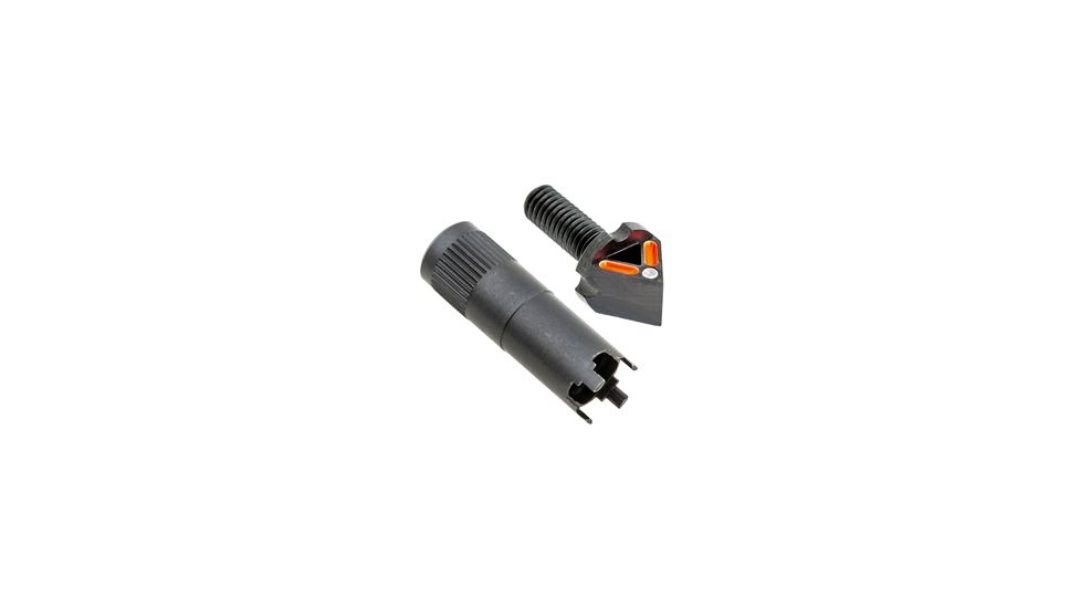 Blitzkrieg Components AR-15 Chevron Front Sight Post, Tritium Dot, w/ Tool, Orange, ARCFS08OTDT