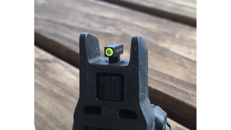 Blitzkrieg Components Magpul MBUS Gen 3 Flat Tritium Circle Dot Sight Post, Green Circle, MP3FCD12GTD