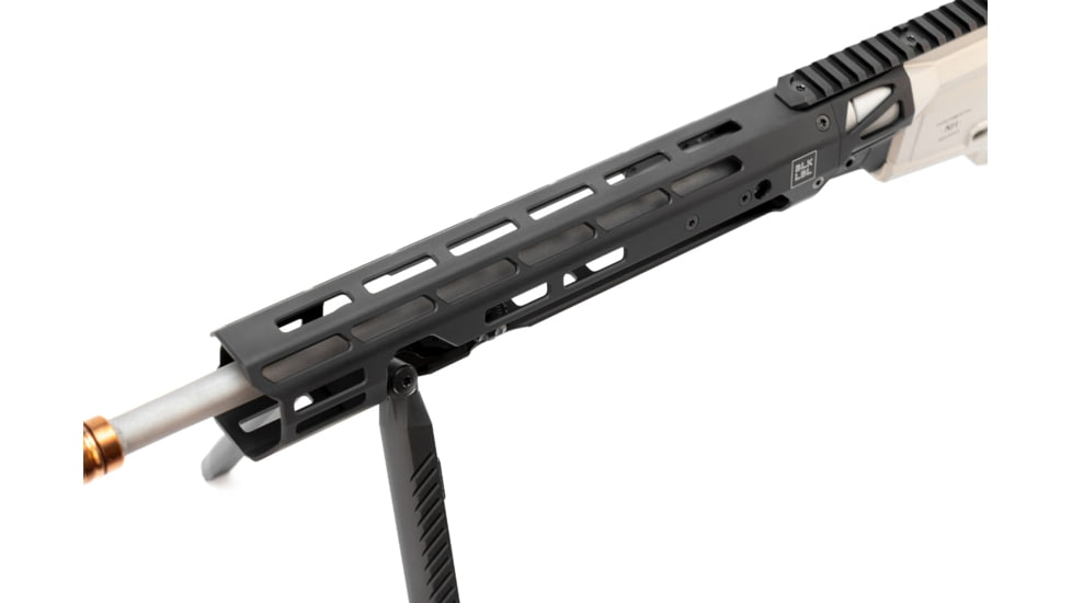 BLK LBL Q Fix Handguard w/ Integral Bipod, Grey, 14 in, BL-Q FIX-B-14-GRY