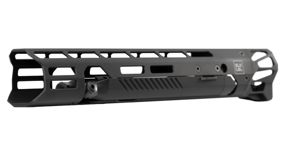 BLK LBL Q Fix Handguard w/ Integral Bipod, Grey, 14 in, BL-Q FIX-B-14-GRY