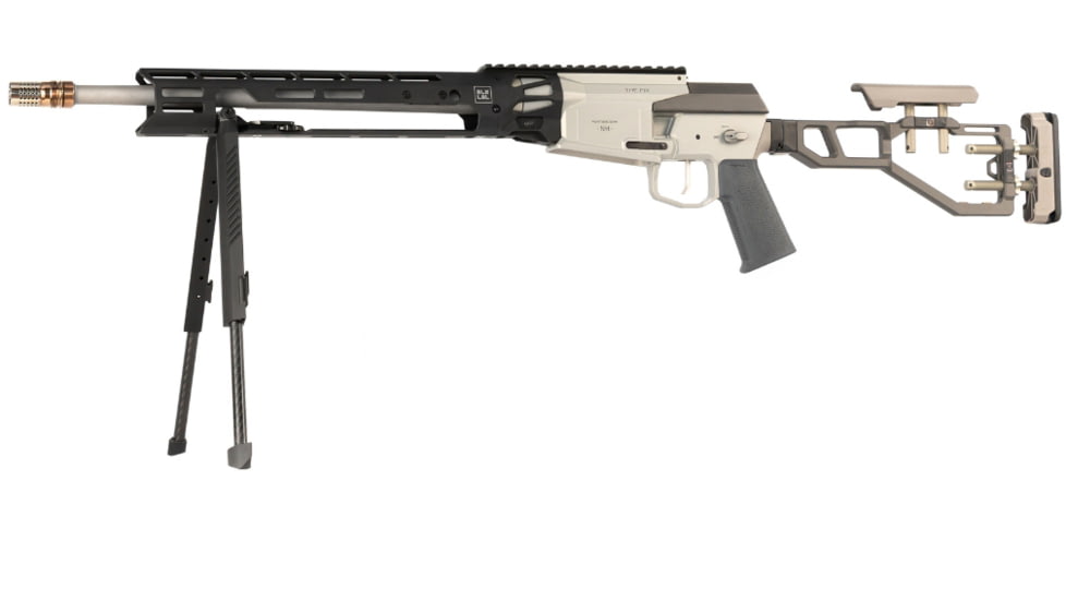 BLK LBL Q Fix Handguard w/ Integral Bipod, Grey, 14 in, BL-Q FIX-B-14-GRY