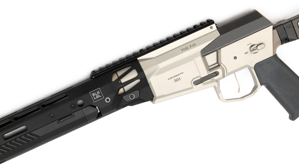 BLK LBL Q Fix Handguard w/ Integral Bipod, Grey, 14 in, BL-Q FIX-B-14-GRY
