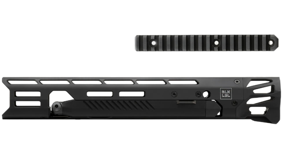 BLK LBL Q Fix Handguard w/ Integral Bipod, Grey, 14 in, BL-Q FIX-B-14-GRY