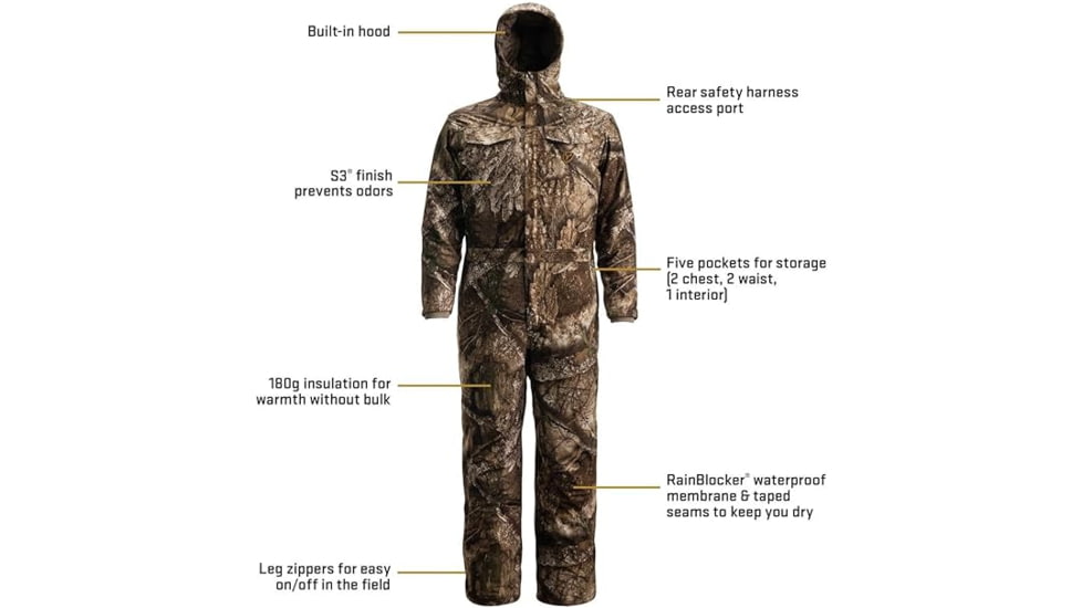 Blocker Outdoors Drencher Insulated Coverall - Mens, Real Tree APX, Medium, 1408992