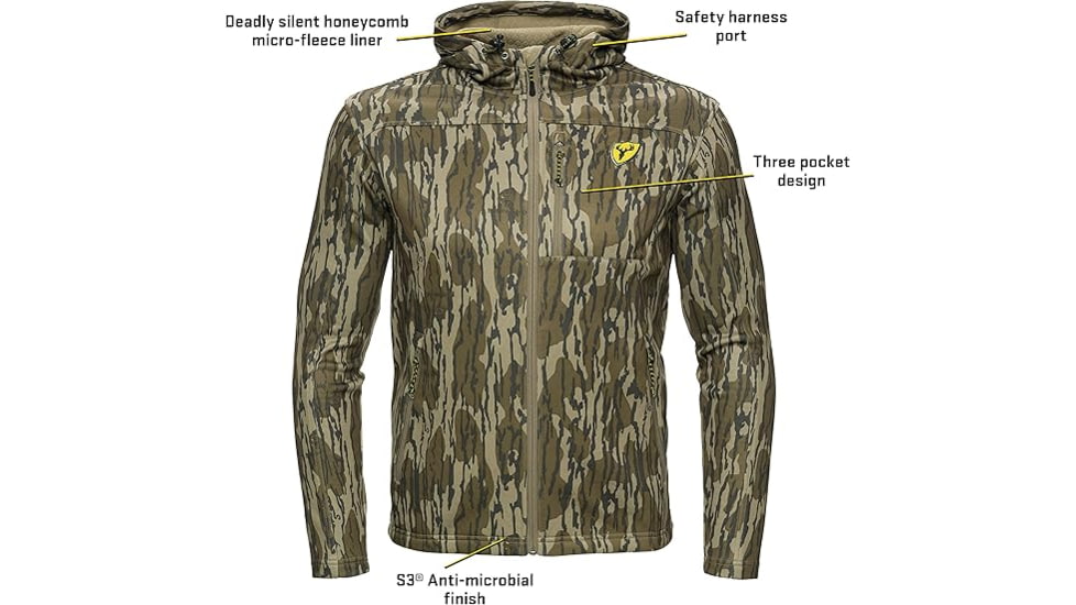 Blocker Outdoors Silentec Jacket - Mens, Mossy Oak Bottomland, Medium, 1408956
