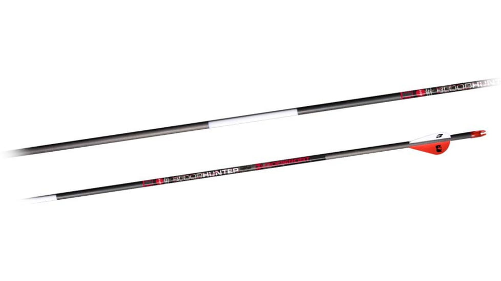 BloodSport Bloodhunter Arrow 350 Spine, 6 Pack, Black, BLS-BLD123506