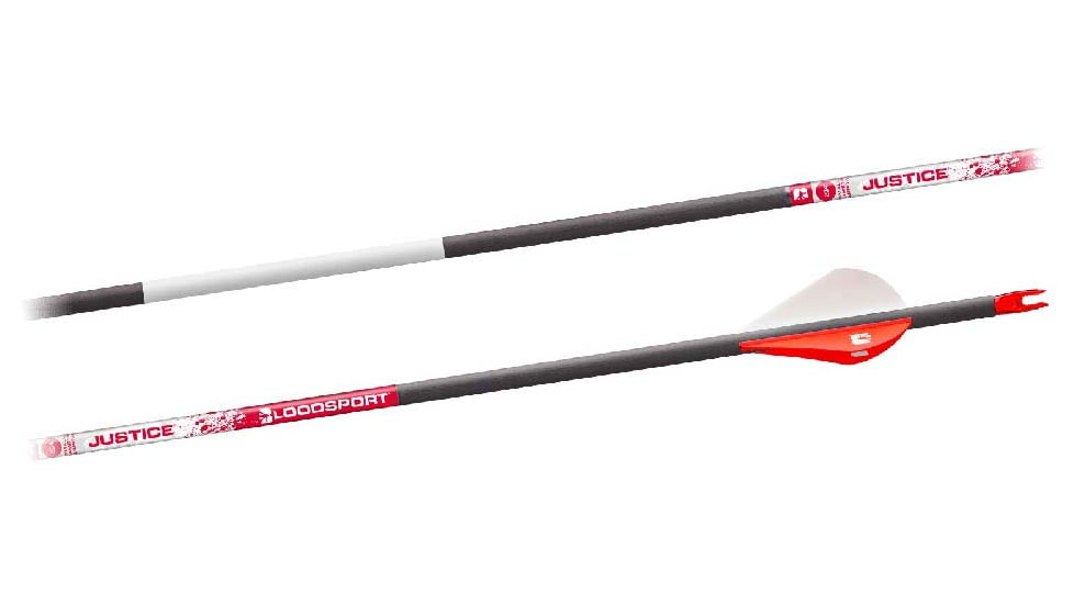BloodSport Justice Arrows 350 2 in. Vane 6 pk., Black, Black, BLS-BLDS135