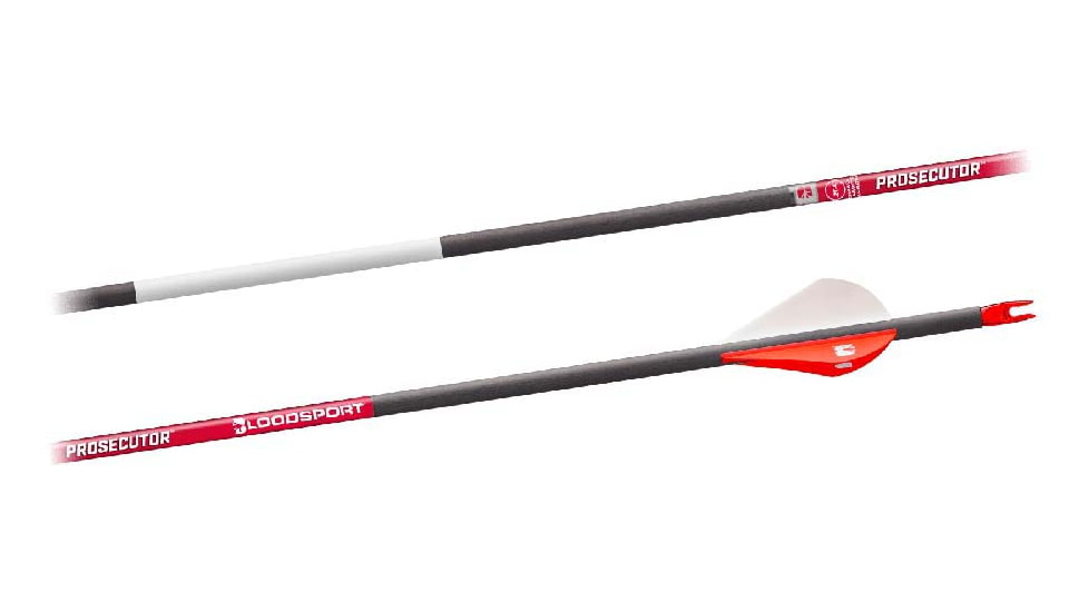 BloodSport Prosecutor Arrows 350 2 in. Vane 6 pk., Black, Black, BLS-BLDS435