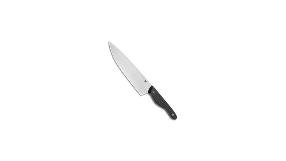 Blue Collar Blades Custom Chef's Kitchen Knife, 8.00in, AEB-L Steel, Drop Point Blade, Carbon Fiber, Black Handle, Black/Gray, 13.00 inch, BHQ-205659