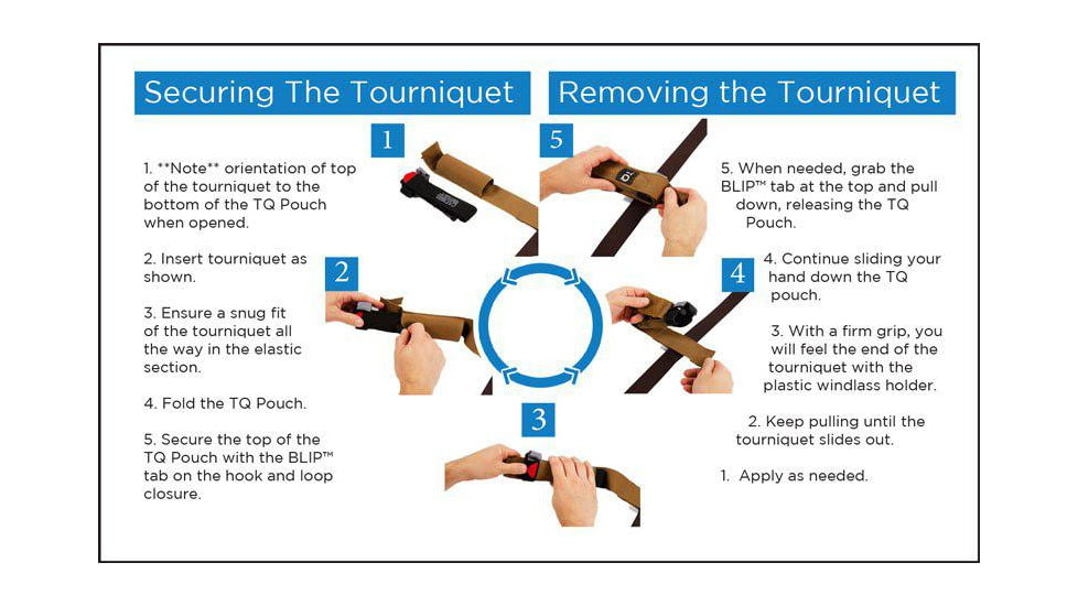 Blue Force Gear Belt Mount Tourniquet Pouch w/CAT Tourniquet, Black, BT-TQH-TNOW-CAT-BK