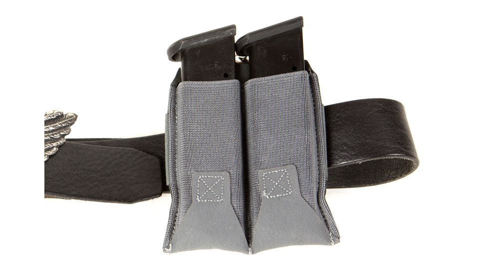 Blue Force Gear Belt Mounted Ten-Speed Double Pistol Magazine Pouch With Adjustable Belt Loop In, Black BT-TSP-PISTOL-2-BK