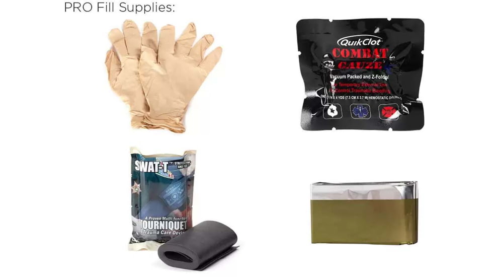 Blue Force Gear Helium Whisper Micro Trauma Kit Pro Supplies, OD Green, HW-TKN-MTKN-PRO-OD