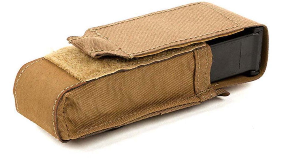 Blue Force Gear Helium Whisper Single M4 Mag Pouch with Flap, 3 Cells, Coyote Brown, HW-M-1M4-3-CB
