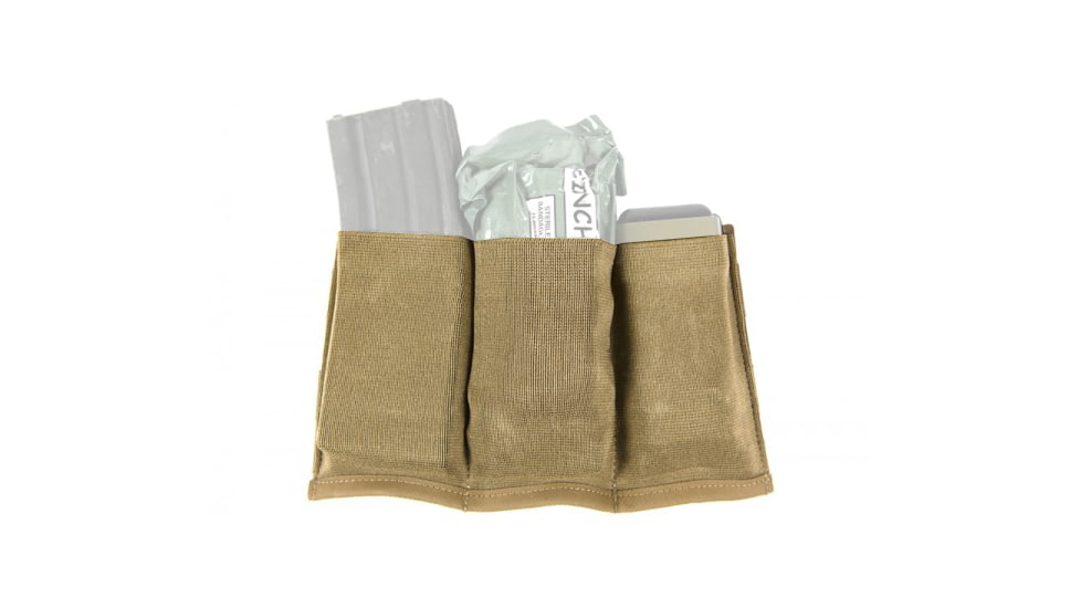 Blue Force Gear Helium Whisper Ten Speed Horizontal Triple M4 Mag Pouch, Coyote Brown HW-TSP-HZ-M4-3-CB