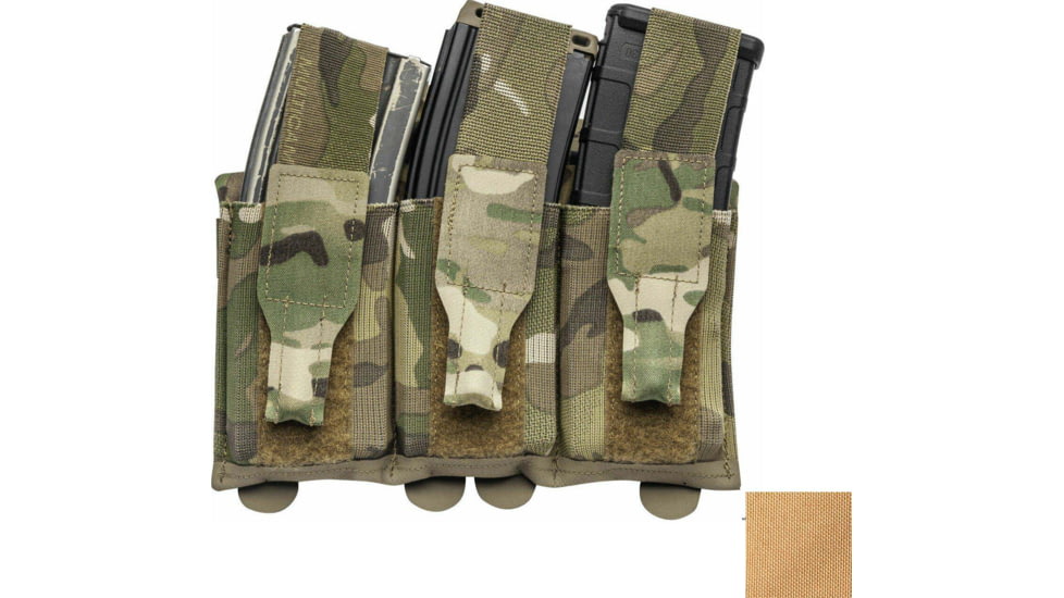 Blue Force Gear Ten-Speed Triple M4 Mag Pouch with Flap, Coyote Brown, HW-TSP-M4-3-FLAP-CB