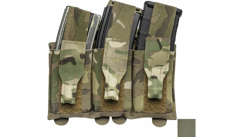 Blue Force Gear Ten-Speed Triple M4 Mag Pouch with Flap, Ranger Green, HW-TSP-M4-3-FLAP-RG