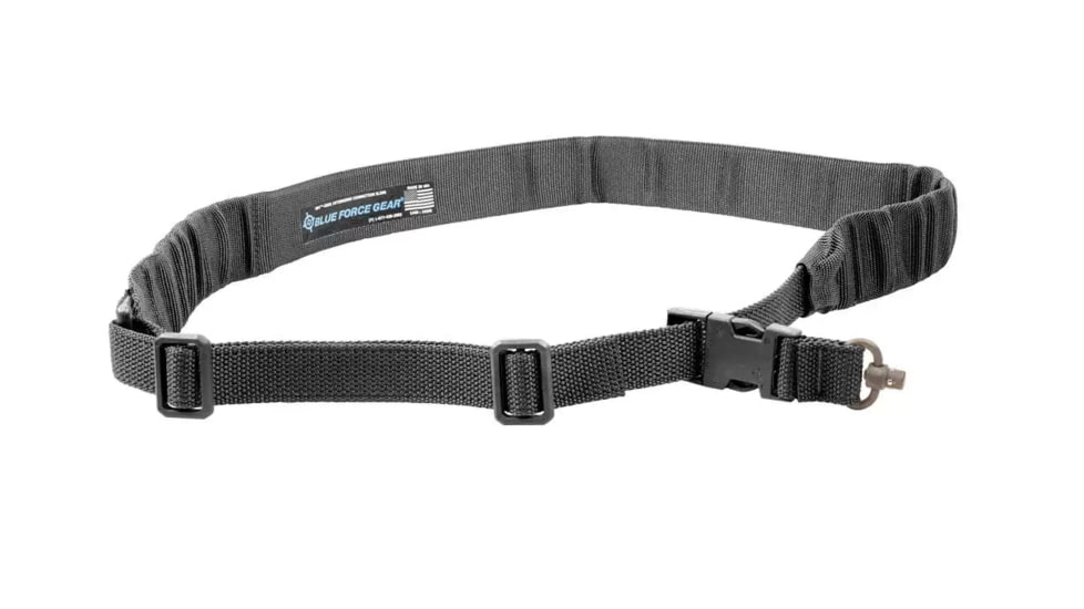 Blue Force Gear UDC Padded Bungee One Point Sling With Push Button Adapter, Black, UDC-200-BG-PB-BK