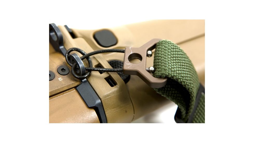 Blue Force Gear Universal Wire Loop With Push Button Socket, 2.55in Length, Coyote Brown, 2.55in UWL-PB-255-CB