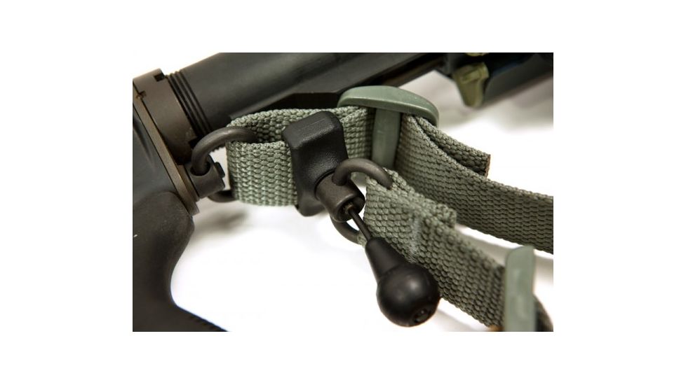 Blue Force Gear Vickers 2-To-1 Sling, Red Swivel Version, Nylon Adjuster And Hardware, OD Green VCAS-2TO1-RED-125-AA-OD