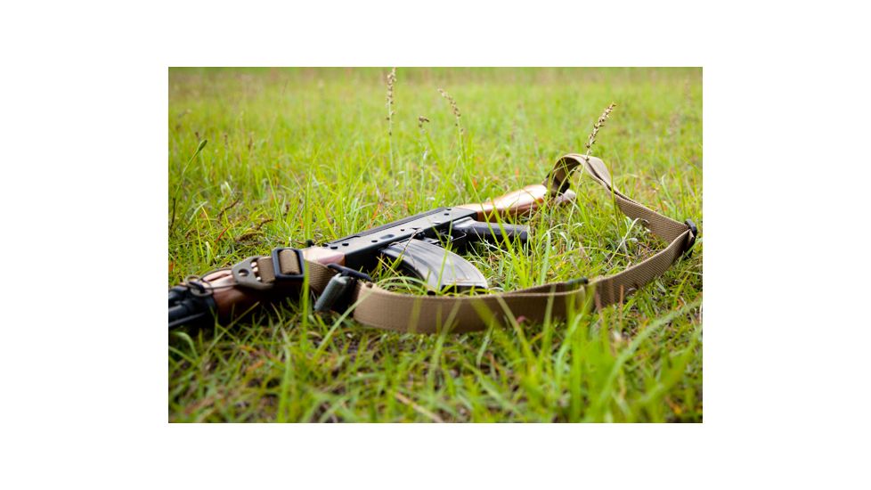 LENGTH=123-#####-Blue Force Gear Vickers Ak Sling, Standard, Nylon Adjustor., Uwl-Pb Molded Attached To Front End, Coyote Brown K-SP-0046-CB