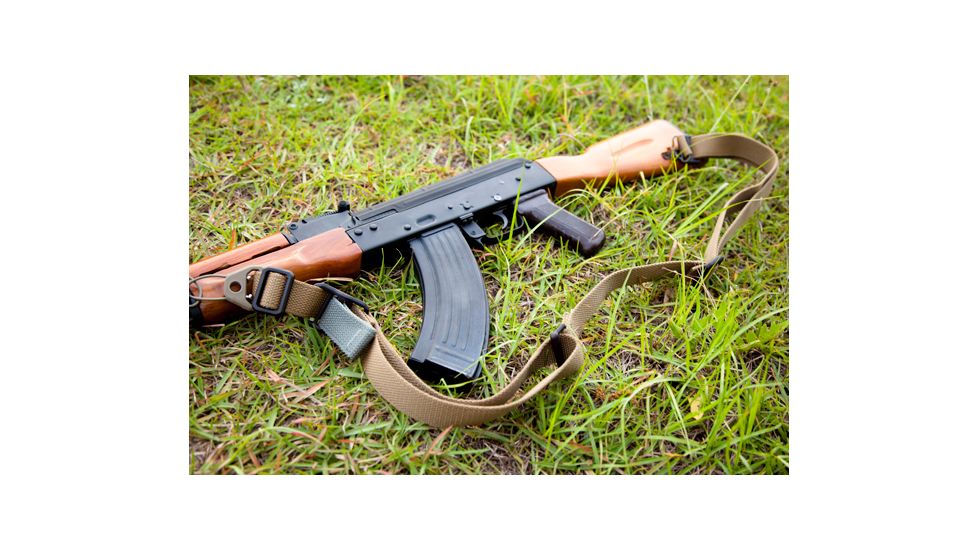 LENGTH=123-#####-Blue Force Gear Vickers Ak Sling, Standard, Nylon Adjustor., Uwl-Pb Molded Attached To Front End, Coyote Brown K-SP-0046-CB