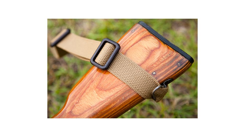 LENGTH=123-#####-Blue Force Gear Vickers Ak Sling, Standard, Nylon Adjustor., Uwl-Pb Molded Attached To Front End, Coyote Brown K-SP-0046-CB