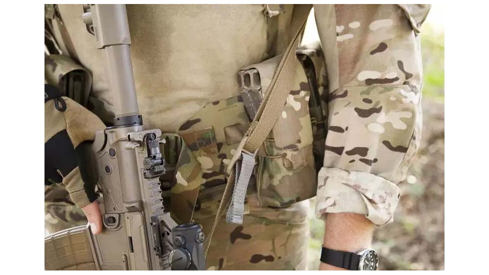 Blue Force Gear Vickers One Sling for pistol caliber carbines and other smaller weapons, 1in wide, Coyote Brown, VCAS-100-OA-CB-RTL