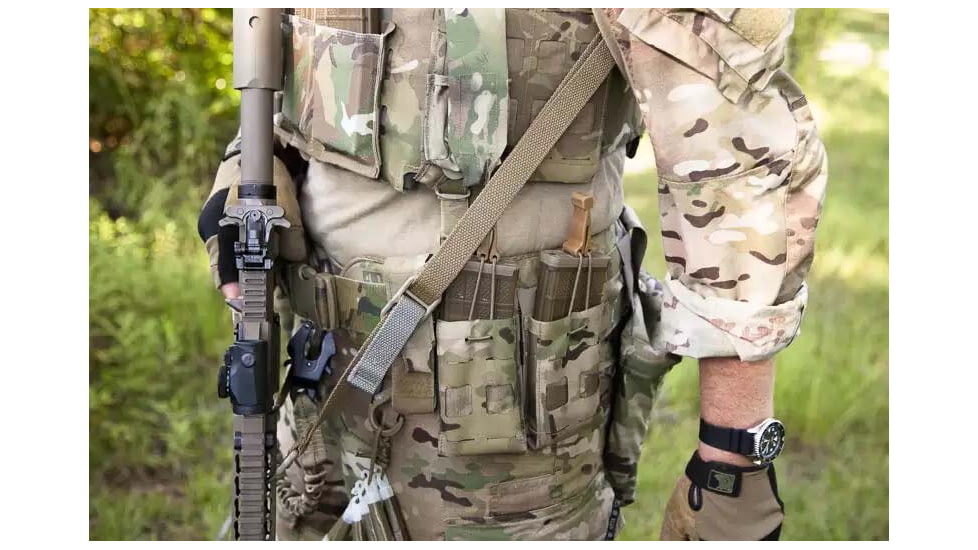 Blue Force Gear Vickers One Sling for pistol caliber carbines and other smaller weapons, 1in wide, Coyote Brown, VCAS-100-OA-CB-RTL