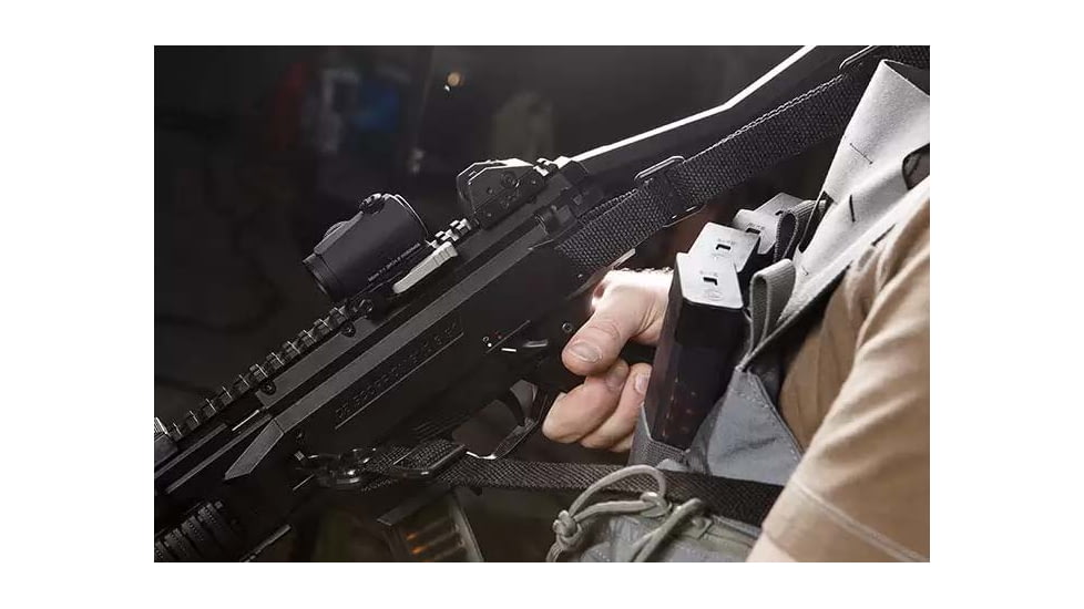 Blue Force Gear Vickers One Sling for pistol caliber carbines, AR pistols, and other smaller weapons, 1in wide, Black, VCAS-100-OA-BK-RTL