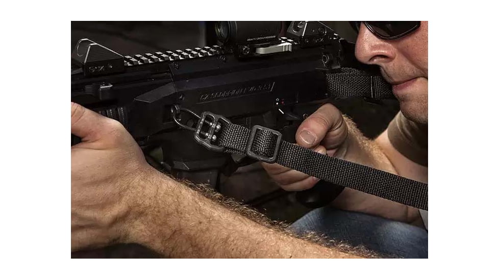 Blue Force Gear Vickers One Sling for pistol caliber carbines, AR pistols, and other smaller weapons, 1in wide, Black, VCAS-100-OA-BK-RTL