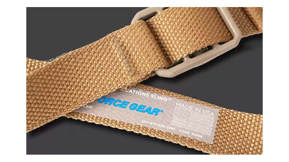 Blue Force Gear Vickers Push Button Sling w/Nylon Adjuster and Hardware, Coyote Brown, VCAS-PB-125-AA-CB