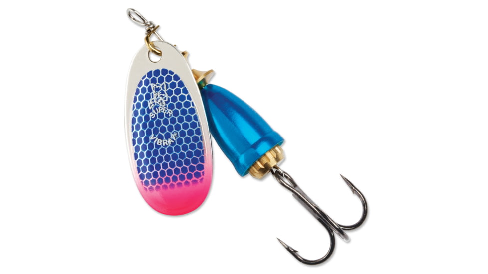 Blue Fox Classic Vibrax 02, Sinking, 2-11/25in, 3/16oz, Blue Scale/ Pink Tip UV, 60-20-318IC