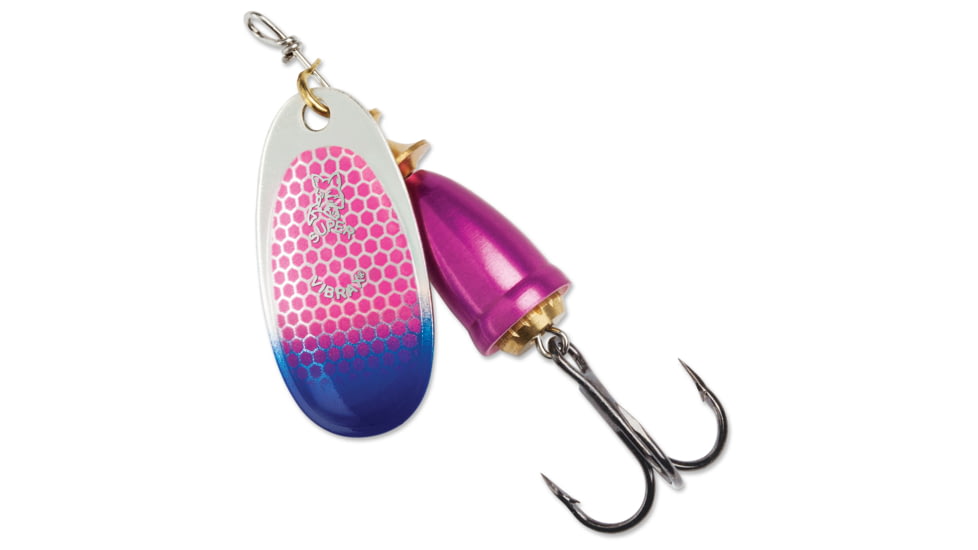 Blue Fox Classic Vibrax 02, Sinking, 2-11/25in, 3/16oz Cerise Scale/ Blue Tip UV, 60-20-319IC