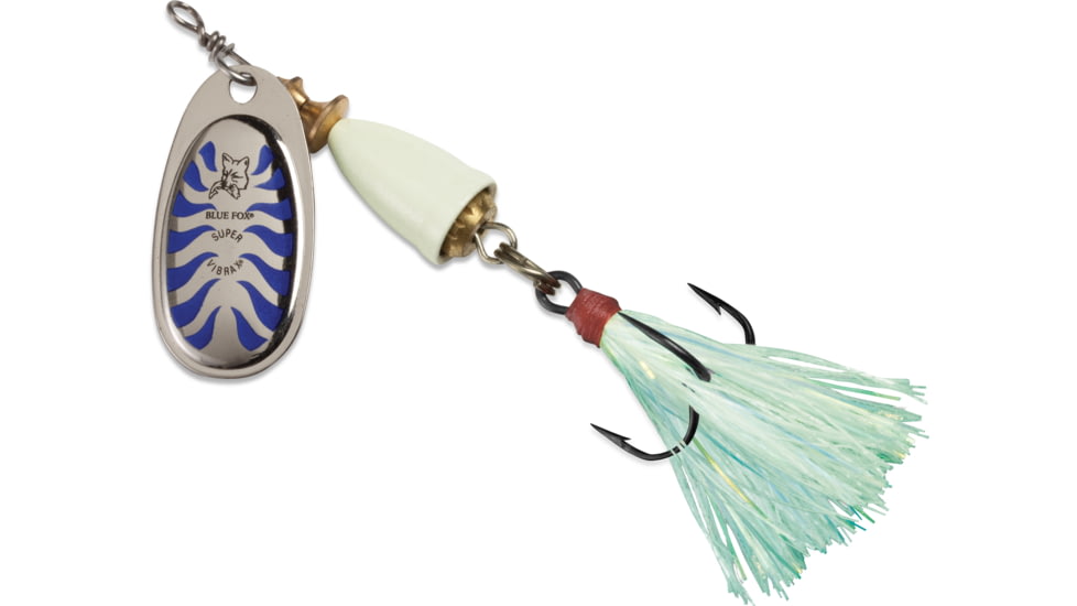 Blue Fox Classic Vibrax Glow Spinner 1/4oz Blue, 64-30-461IC